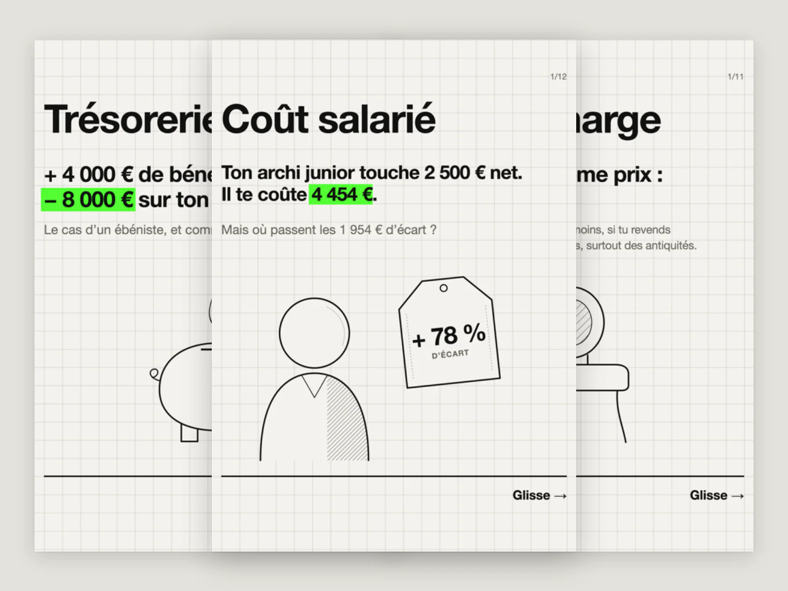Trois carrousels Instagram de mess.tva